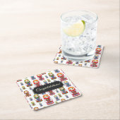 カスタマイズ可能Matreshka スクエアペーパーコースター (インサイチュ)