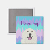 カスタマイズ可能Pyreneesが素晴らし好き マグネット (正面/裏面)