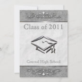 カスタマイズ可華美能な卒業案内 招待状 (正面)