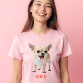 カスタマイズ可 かわいいチワワ 凶暴 気性が荒い 噛む Tシャツ