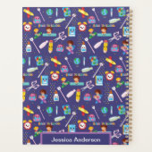 カスタマイズ名おもしろい学校用品パターン プランナー手帳 (裏面)