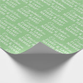 カスタマイズ名すべての行事緑 ラッピングペーパー (角)