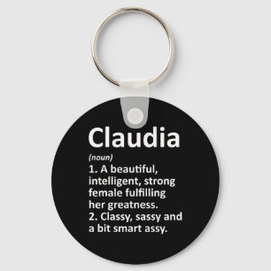 カスタマイズ名クリスマスの面白いClaudiaの定義 キーホルダー