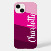 カスタマイズ名スタイリッシュミニマルモダンピンク Case-Mate iPhoneケース (裏面)