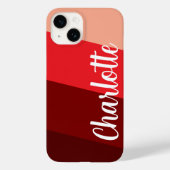 カスタマイズ名スタイリッシュミニマルモダンRed Color Case-Mate iPhoneケース (裏面)