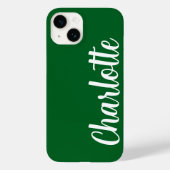カスタマイズ名スタイリッシュミニマルDark Green Case-Mate iPhoneケース (裏面)