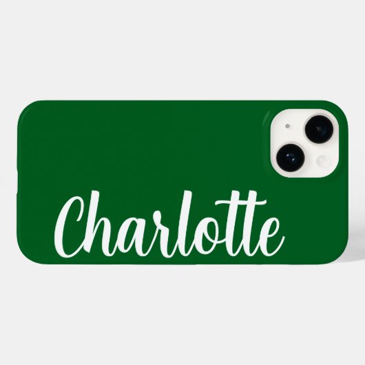 カスタマイズ名スタイリッシュミニマルDark Green Case-Mate iPhoneケース (裏面 (横))