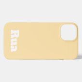 カスタマイズ名モダンスタイリッシュミニマルクリーム色 iPhoneケース (裏面横)