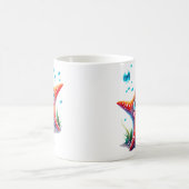 カスタマイズ名 笑顔のオレンジ色のヒトデ愛好家ギフト コーヒーマグカップ (中央)