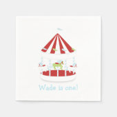 カスタマイズ回転木馬 スタンダードカクテルナプキン (正面)