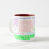 "カスタマイズ地図書によってすくめられる"マグ- ツートーンマグカップ (正面左)