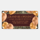 カスタマイズ大再開業金ゴールド風船店 横断幕 (横)