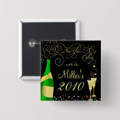 カスタマイズ大晦日のパーティーPin 缶バッジ (正面&裏面)