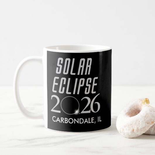 カスタマイズ太陽の可能なEclipse 2026 Mug コーヒーマグカップ (ドーナツ)