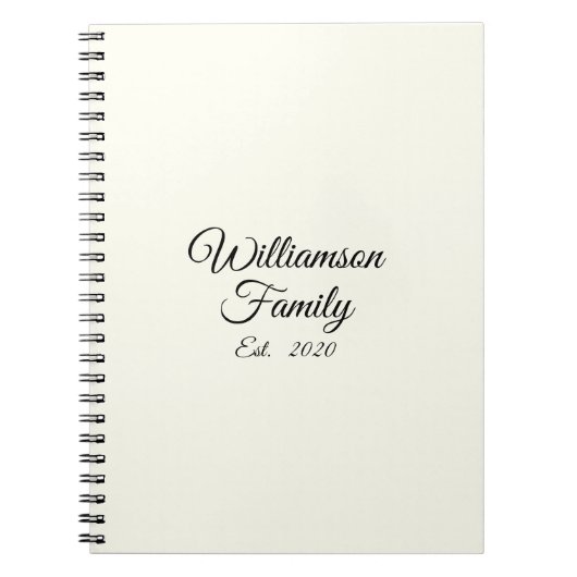 カスタマイズ夫婦の名年号アイボリー ノートブック (正面)
