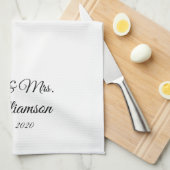 カスタマイズ夫婦の名 キッチンタオル (四つ折り)