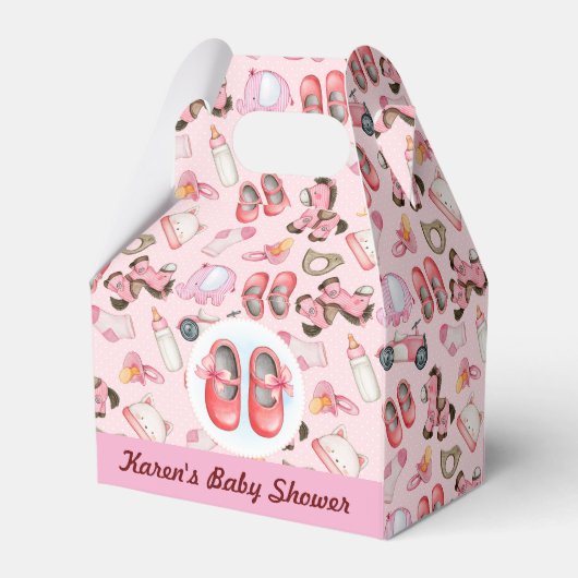 カスタマイズ女の子シャワー フェイバーボックス (裏面サイド)