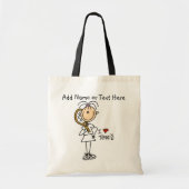 カスタマイズ女の子I愛テニスのトートバック トートバッグ (正面)