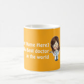 カスタマイズ女最高の性博士 コーヒーマグカップ (中央)