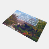 カスタマイズ威厳のあるムースボレアル林ワイルド自然 ドアマット (アングル)