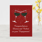 カスタマイズ婚約 カード (黄色い花)