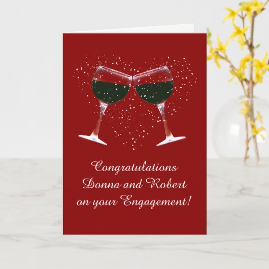 カスタマイズ婚約 カード (黄色い花)