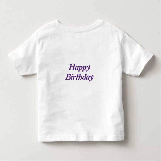 カスタマイズ子供の誕生日 トドラーTシャツ (裏面)