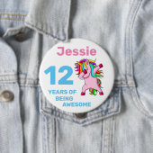 カスタマイズ子誕生日バッジ – 女の子素晴らし 缶バッジ (インサイチュ)