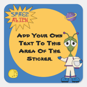 カスタマイズ宇宙エイリアン スクエアシール