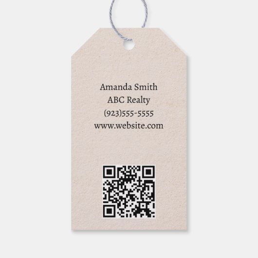 カスタマイズ実在エステートポップ・アートのハロウィン ギフトタグ (裏面)