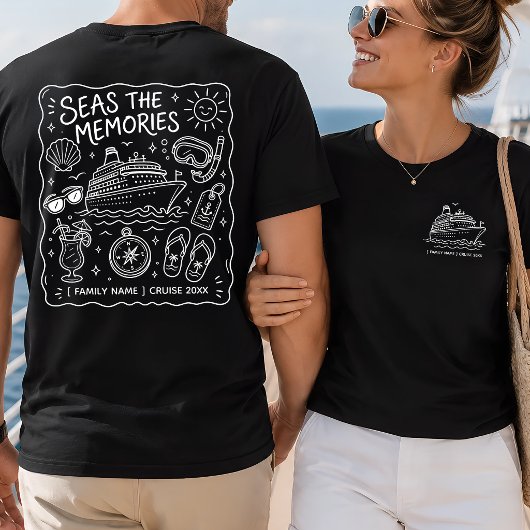 カスタマイズ家族クルーズバカンスの落書き Tシャツ