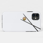 カスタマイズ寿司および黒い箸- Case-Mate iPhoneケース (裏面(横))