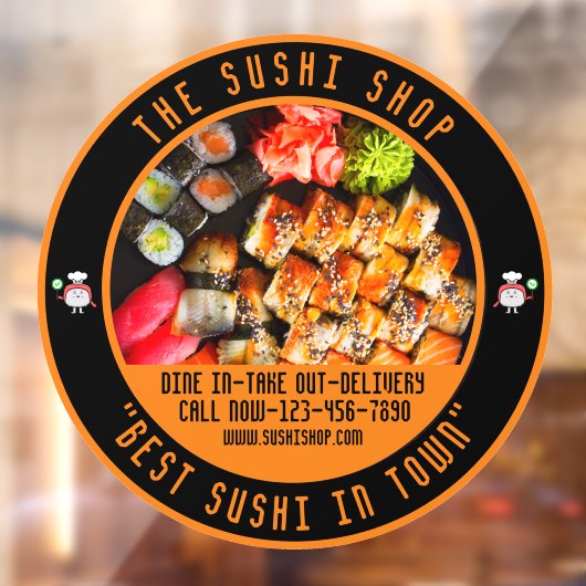 カスタマイズ寿司店大正面 ウィンドウサイン (シート2)