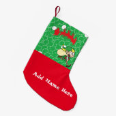 カスタマイズ小妖精や小人ストッキングバイクリヤスコレクション スモールクリスマスストッキング (正面 (吊り時))
