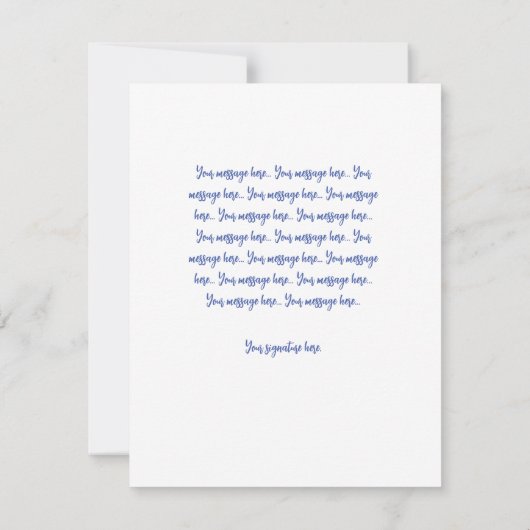 カスタマイズ平式クリスマスグリーティングカード ノートカード (裏面)