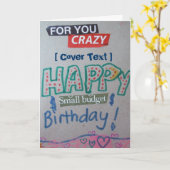 カスタマイズ幸せで小さい予算の誕生日 カード (黄色い花)