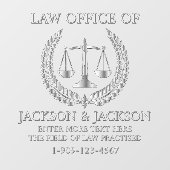 カスタマイズ弁護士法律事務所詳細フロントシルバー ウィンドウサイン (シート)