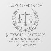 カスタマイズ弁護士法律事務所詳細フロントシルバー ウィンドウサイン (シート)