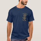 カスタマイズ式船長ネーム入りマリンアンカーデザイン Tシャツ (正面)