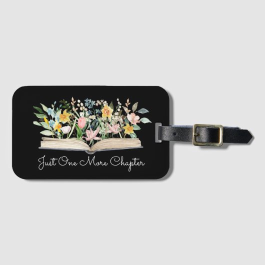 カスタマイズ引用文水彩図書花フローラ ラゲッジタグ (正面横)