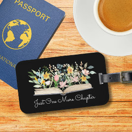 カスタマイズ引用文水彩図書花フローラ ラゲッジタグ