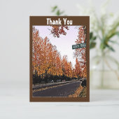 カスタマイズ引用文茶の水の色の秋木 サンキューカード (スタンド正面)