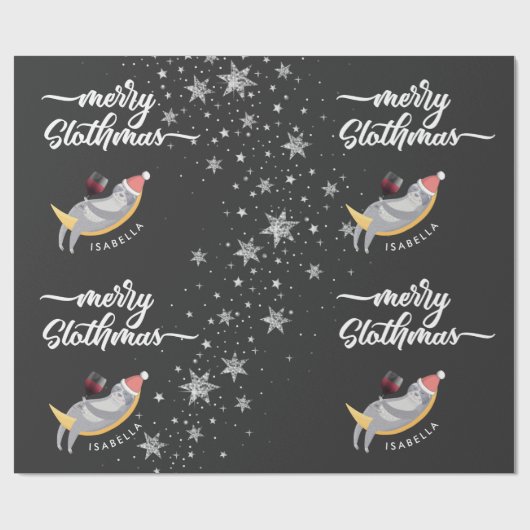 カスタマイズ怠惰のメリークリスマスのクリスマスのプレゼント ラッピングペーパー (フラット)