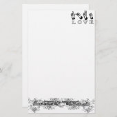 カスタマイズ愛手の印 便箋 (正面/裏面)