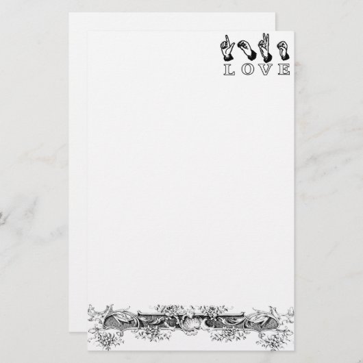 カスタマイズ愛手の印 便箋 (正面/裏面)