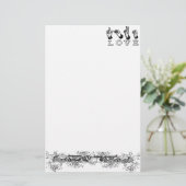 カスタマイズ愛手の印 便箋 (スタンド正面)