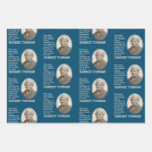 カスタマイズ感動的可能な引用文HARRIET TUBMAN ラッピングペーパーシート (正面2)