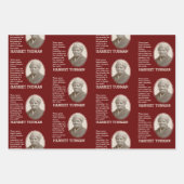 カスタマイズ感動的可能な引用文HARRIET TUBMAN ラッピングペーパーシート (正面)