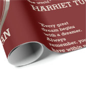 カスタマイズ感動的可能な引用文HARRIET TUBMAN ラッピングペーパー (ロールコーナー)