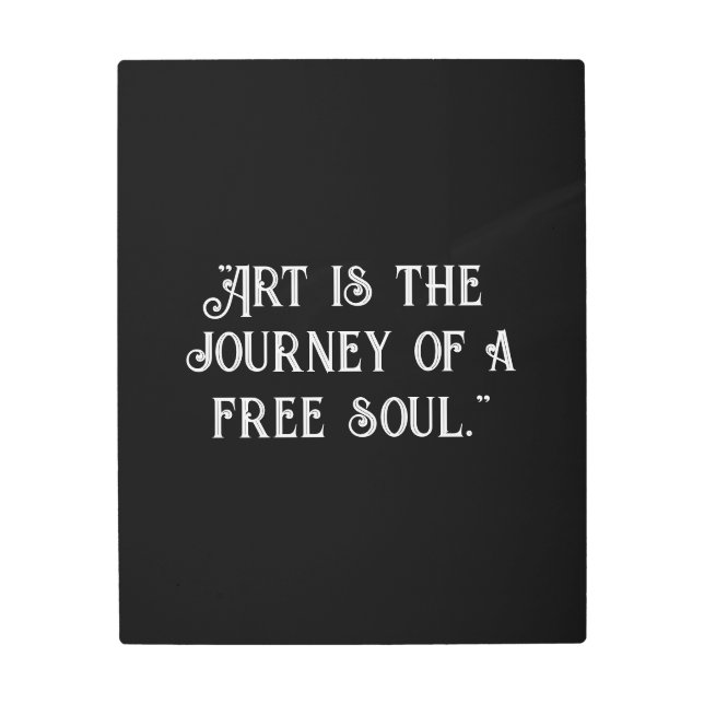 カスタマイズ感動的引用文ユニーク メタルプリント (正面)